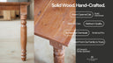 Sawyer Caramel Oak Solid Wood Farmhouse Dining Table
