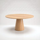 59" Hazel Round Dining Table, Natural Oak