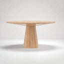 59" Hazel Round Dining Table, Natural Oak