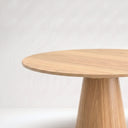 59" Hazel Round Dining Table, Natural Oak