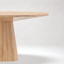 59" Hazel Round Dining Table, Natural Oak