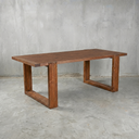 Brooke 84" Warm Oak Solid Pine Wood Dining Table