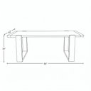 Brooke 84" Warm Oak Solid Pine Wood Dining Table
