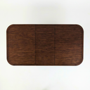 Benny Farmhouse Dining Table Extendable, Creamy White & Walnut