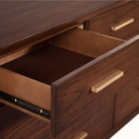 James Auden 60" Wide 7-Drawer Solid Wood Dresser, Classic Walnut