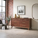 James Auden 60" Wide 7-Drawer Solid Wood Dresser, Classic Walnut