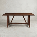72" Trestle Dining Table, Espresso Walnut Brown