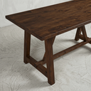 72" Trestle Dining Table, Espresso Walnut Brown