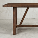 72" Trestle Dining Table, Espresso Walnut Brown