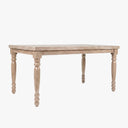 Sawyer Real Solid Wood Rustic Dining Farmhouse Table Handcrafted for 4 to 6 People - Natural Oak