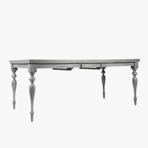 Extendable Granham Solid Wood Farmhouse Dining Table for 4 to 8 People - Gray Oak