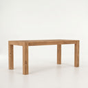 Grayson Chevron Dining Table, Handcrafted  Finger Jointed, Natural Brown