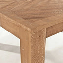 Grayson Chevron Dining Table, Handcrafted  Finger Jointed, Natural Brown