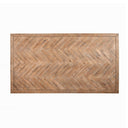 Grayson Chevron Dining Table, Handcrafted  Finger Jointed, Natural Brown