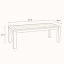 Grayson Chevron Dining Table, Handcrafted  Finger Jointed, Natural Brown