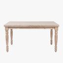 Sawyer Real Solid Wood Rustic Dining Farmhouse Table Handcrafted for 4 to 6 People - Natural Oak
