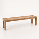 Grayson Solid Wood Dining Bench 60" Rustic Pine, Honey Natural Finish
