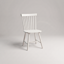 English Spindle Back Wood Dining Chair, Set of 2, Soft White