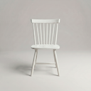 English Spindle Back Wood Dining Chair, Set of 2, Soft White
