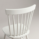 English Spindle Back Wood Dining Chair, Set of 2, Soft White