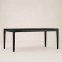 72" Victoria Solid Wood Dining Table, Ebony