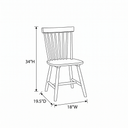 English Spindle Back Wood Dining Chair, Set of 2, Onyx Black