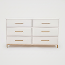 Better Wood 6-Drawer Dresser, Creamy White