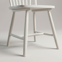 English Spindle Back Wood Dining Chair, Set of 2, Soft White
