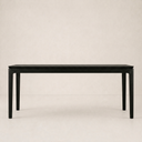 72" Victoria Solid Wood Dining Table, Ebony