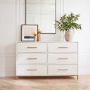 Better Wood 6-Drawer Dresser, Creamy White