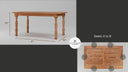 Granham Ash Caramel Oak Farmhouse Dining Table