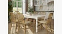 Granham Ash Solid Wood Dining Table for 4 to 6 People - Creamy White Oak
