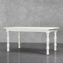 Granham Ash Solid Wood Dining Table for 4 to 6 People - Creamy White Oak