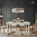 Granham Ash Solid Wood Dining Table for 4 to 6 People - Creamy White Oak