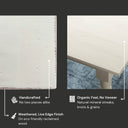 Sawyer Real Solid Wood Rustic Farmhouse Dining Table Handcrafted Seats 4 to 6 - Creamy White Oak