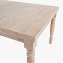 Extendable Sawyer Solid Wood Farmhouse Dining Table for 4 to 8 People - Natural Oak