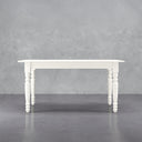 Sawyer Real Solid Wood Rustic Farmhouse Dining Table Handcrafted Seats 4 to 6 - Creamy White Oak