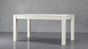 Grayson Real Solid Wood Dining Table for 4 to 6 People - Creamy White Oak