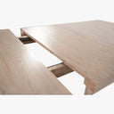 Extendable Sawyer Solid Wood Farmhouse Dining Table for 4 to 8 People - Natural Oak