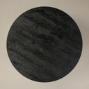 59" Hazel Round Dining Table, Black Oak