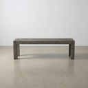 59" Modern Industrial Wooden Entryway Bench With Metal Accents, Rustic Gray