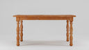 Granham Ash Solid Wood Farmhouse Dining Table for 4 to 6 People - Caramel Oak