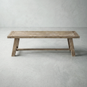 60" Farmhouse Solid Wood Accent Bench, Weathered Natural