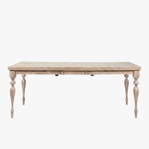 Extendable Granham Solid Wood Farmhouse Dining Table for 4 to 8 People - Natural Oak