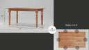 Sawyer Caramel Oak Solid Wood Farmhouse Dining Table