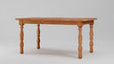 Granham Ash Solid Wood Farmhouse Dining Table for 4 to 6 People - Caramel Oak