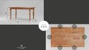Sawyer Caramel Oak Solid Wood Farmhouse Dining Table