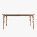 Granham Solid Wood Farmhouse Dining Table for 4 to 6 People - Natural Oak
