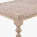 Granham Solid Wood Farmhouse Dining Table for 4 to 6 People - Natural Oak