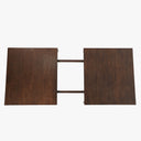Extendable Sawyer Solid Wood Farmhouse Dining Table for 4 to 8 People - Walnut Brown
